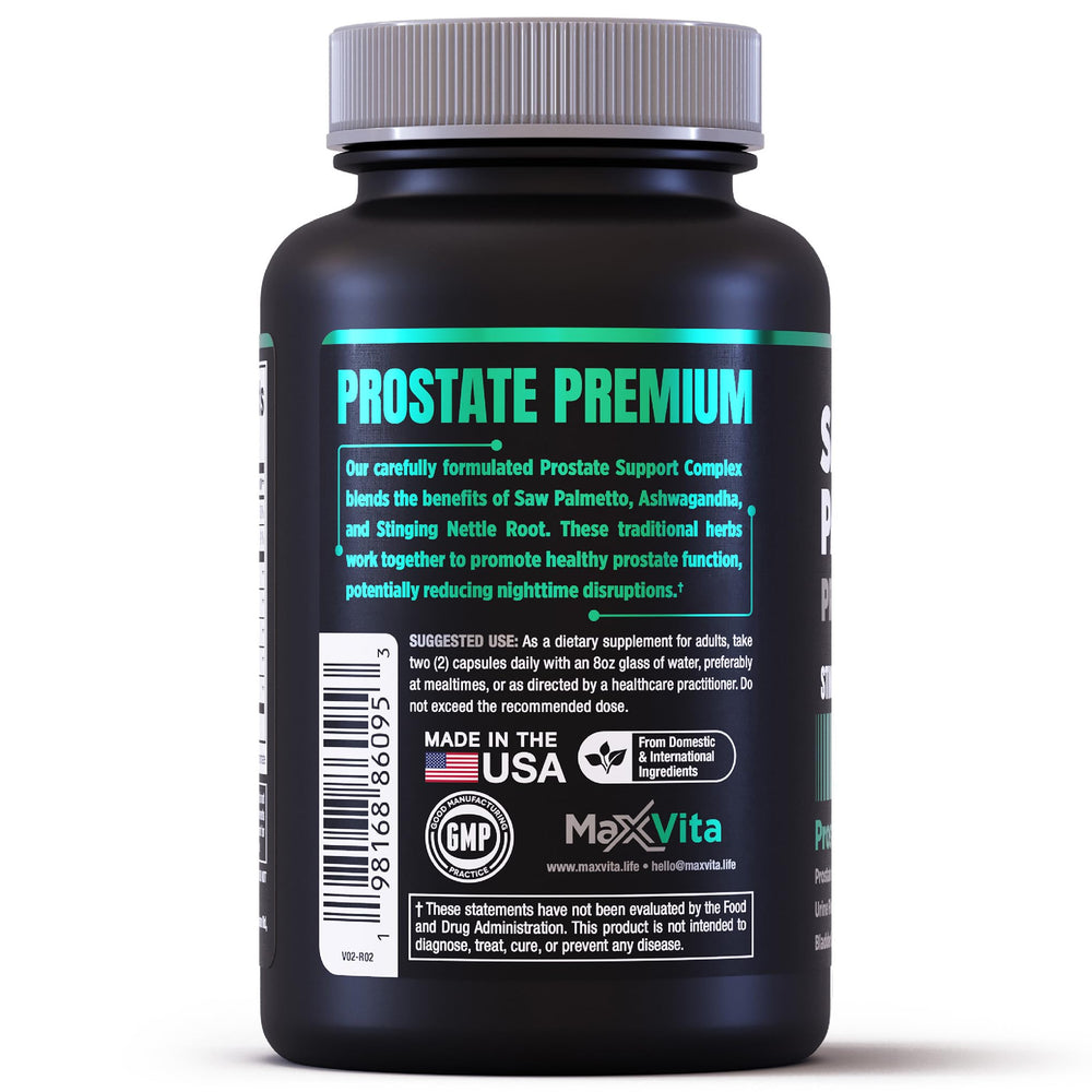 MaxVita Prostate Premium USA-made packaging and quality.