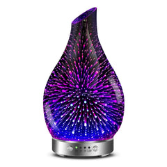MAXWINER essential oil diffuser with 3D glass cover for stylish aromatherapy