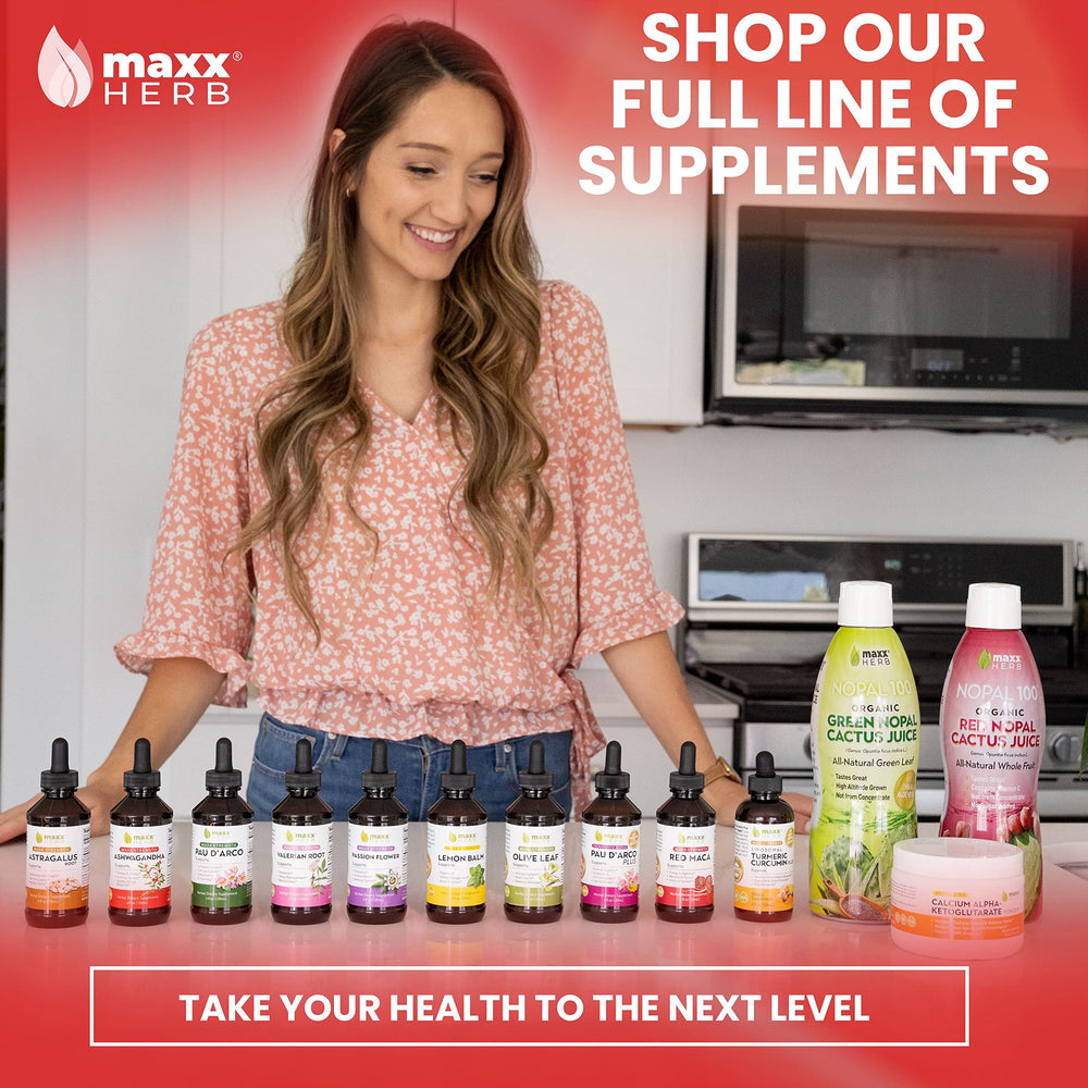 Maxx Herb Ashwagandha Extract packaging and USA-made seal indicating trusted quality