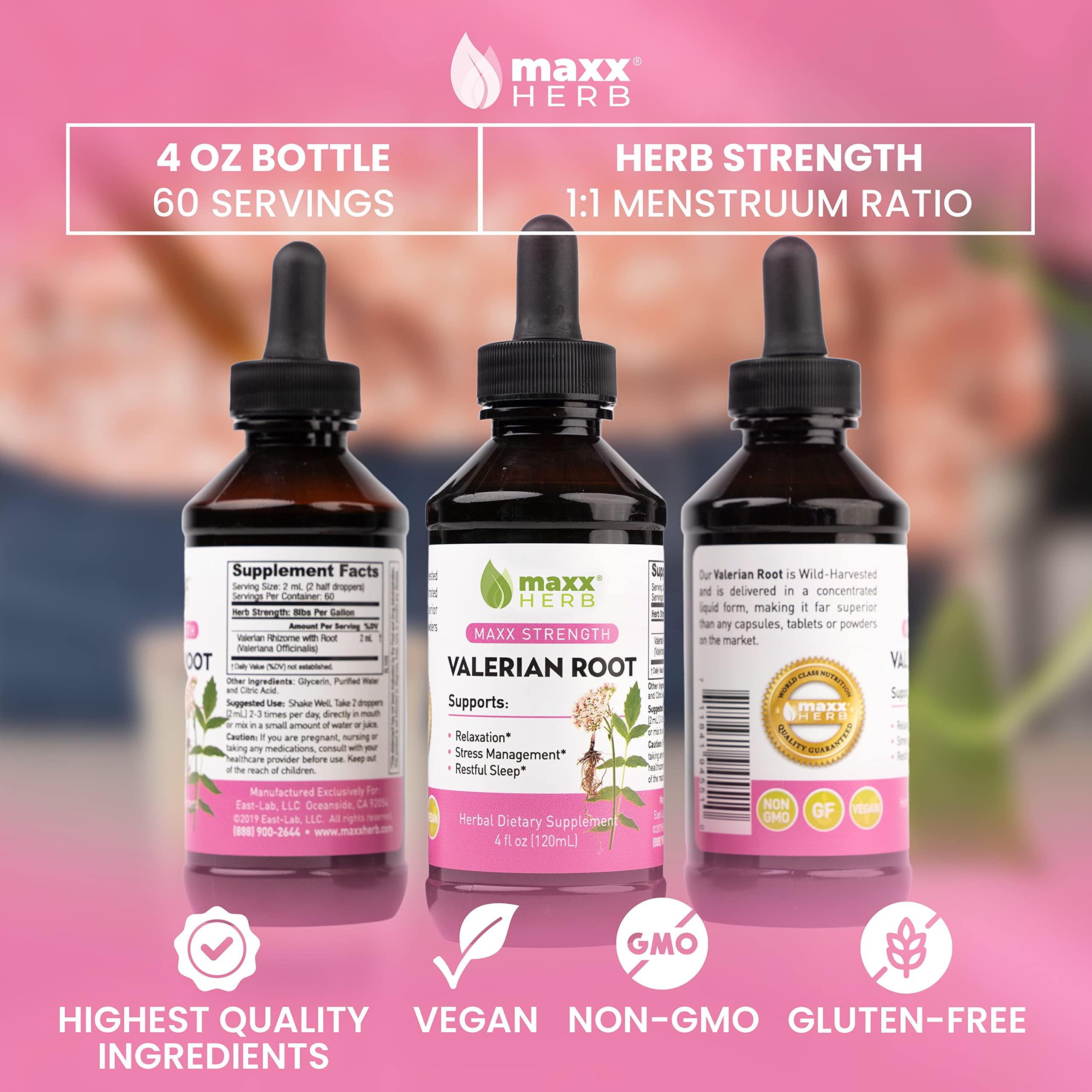 Maxx Herb Valerian shelf life image communicates 3-year stability