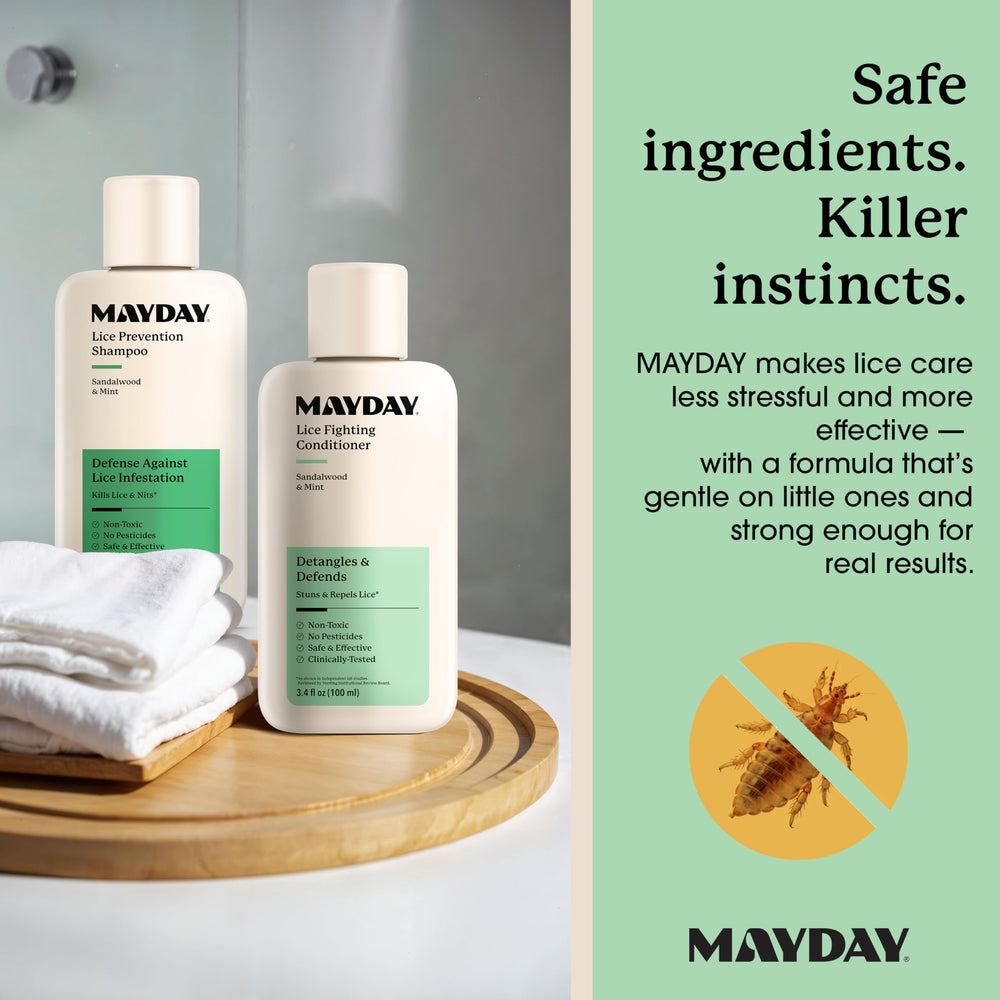 MAYDAY family friendly label on bottle for all ages