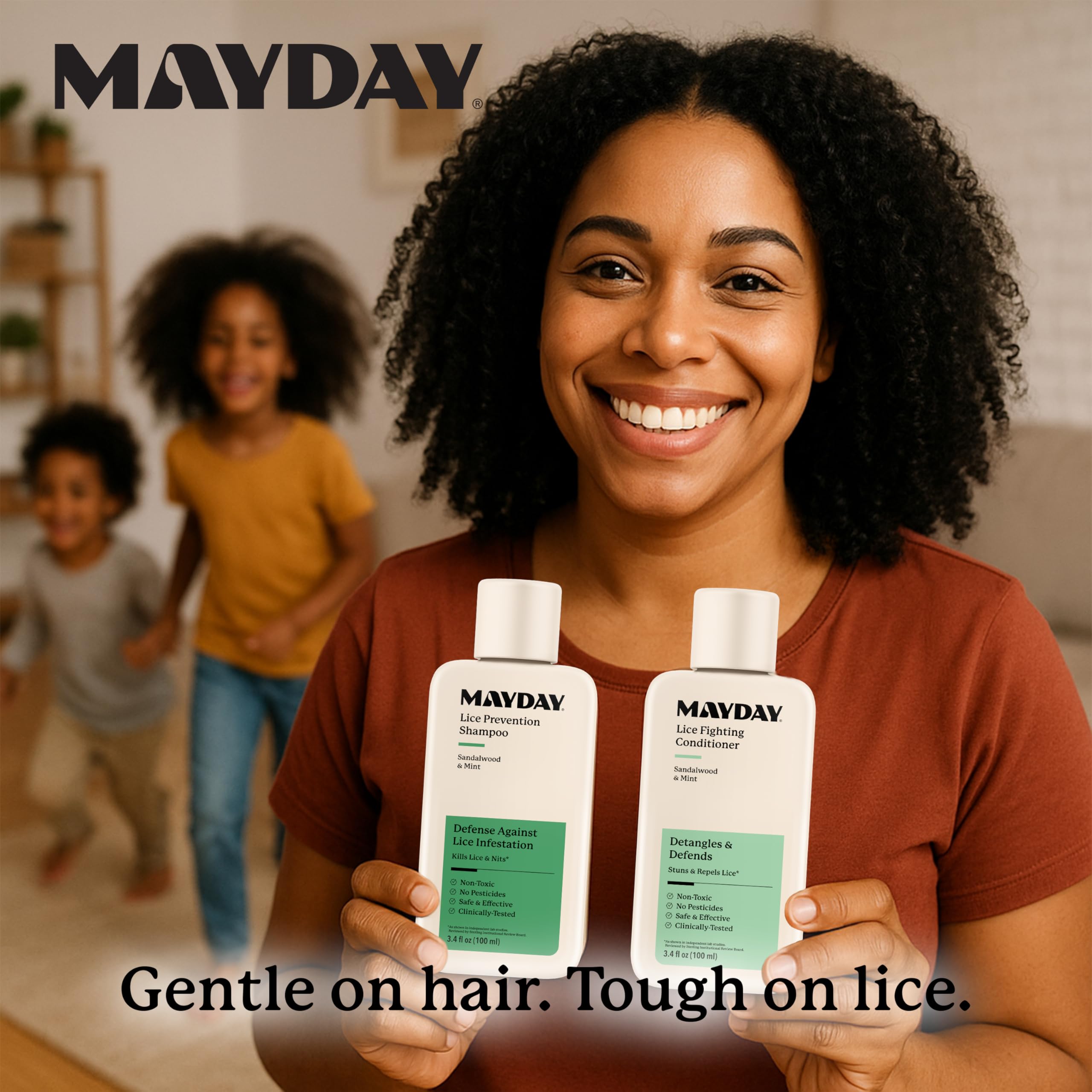MAYDAY packaging and usage steps highlighting simple routine