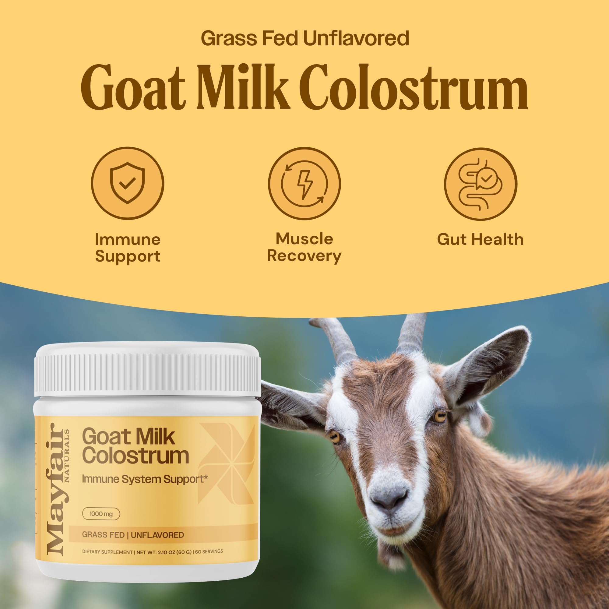 Mayfair Naturals grass-fed goat farm sources clean nutrition.