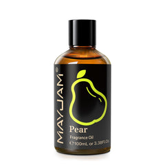 MAYJAM amber glass bottle with dropper preserves pear fragrance.