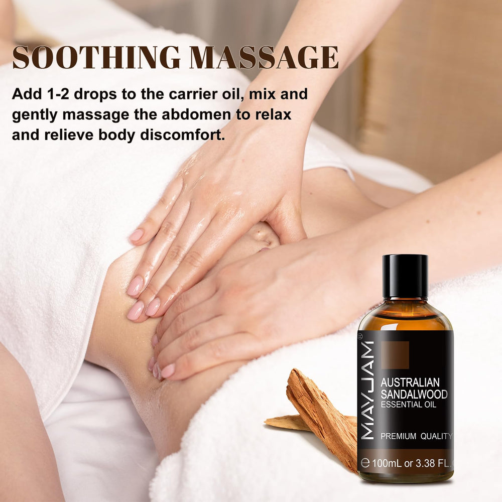 MayJAM Australian Sandalwood oil for skin care with gentle nourishment.