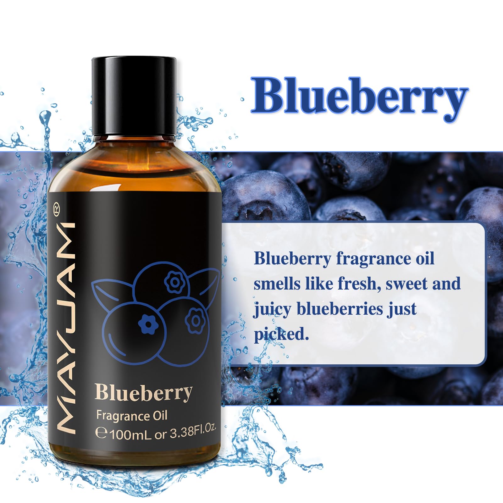 MAYJAM Blueberry fragrance oil used in soap crafting