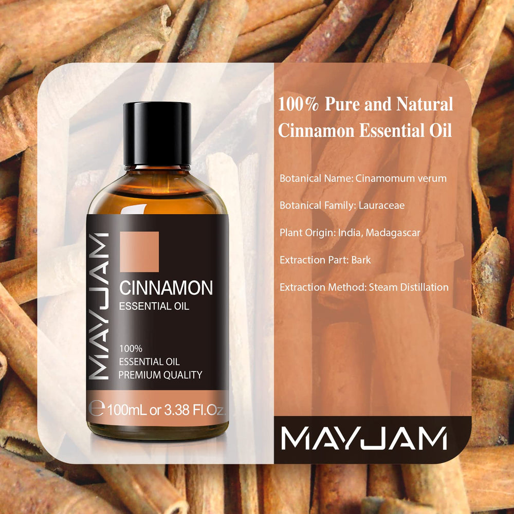 MAYJAM Cinnamon Oil scent filling a diffuser, warm room.