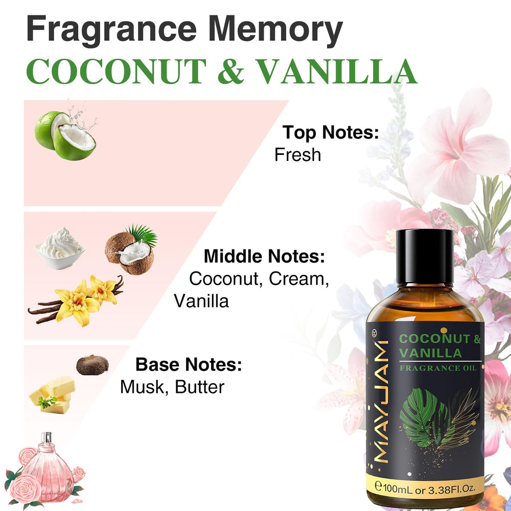 MAYJAM coconut vanilla fragrance oil used in soap making