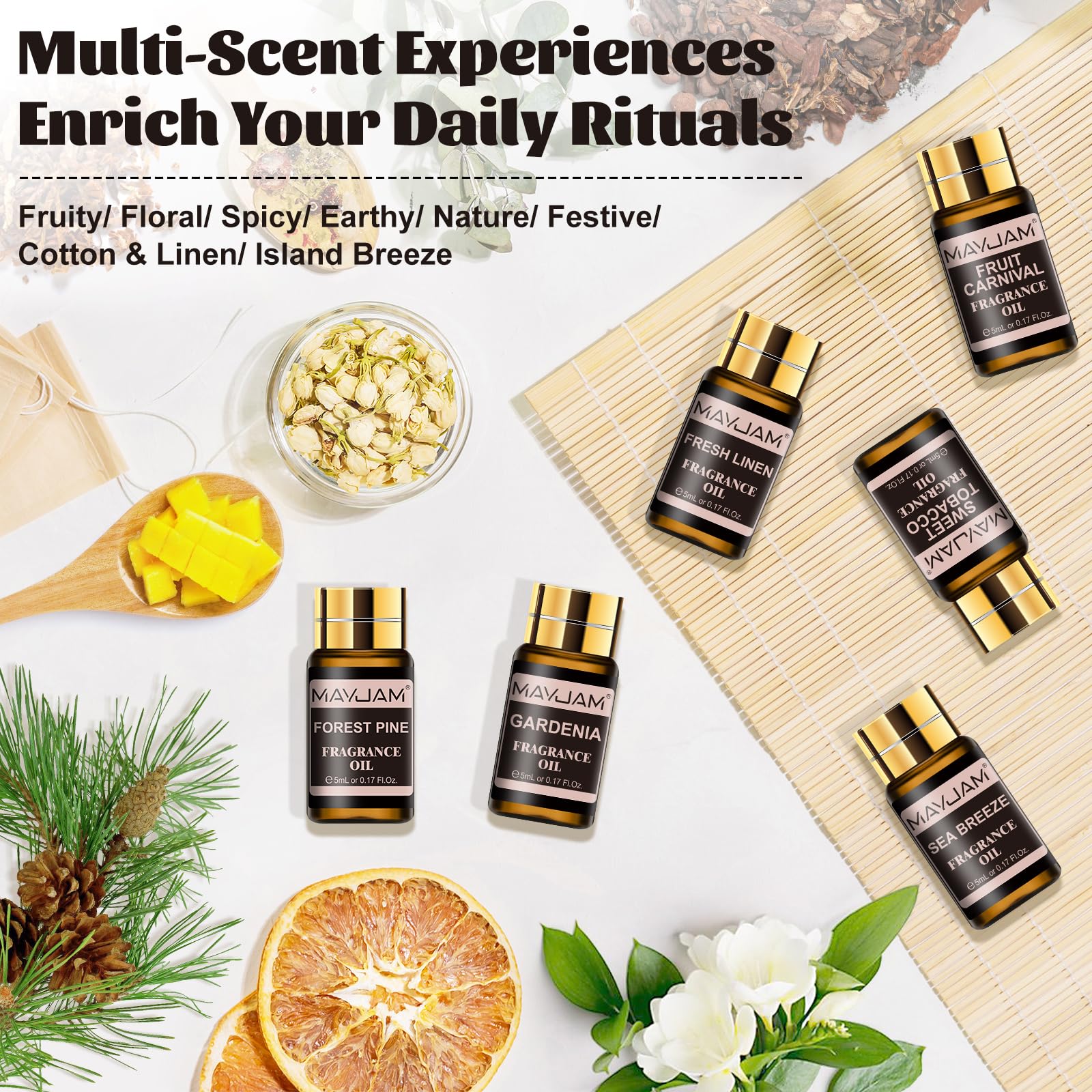 MAYJAM oils used in soap making for fragrant handmade bars