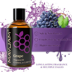 MAYJAM grape fragrance oil amber bottle preserves aroma with UV protection