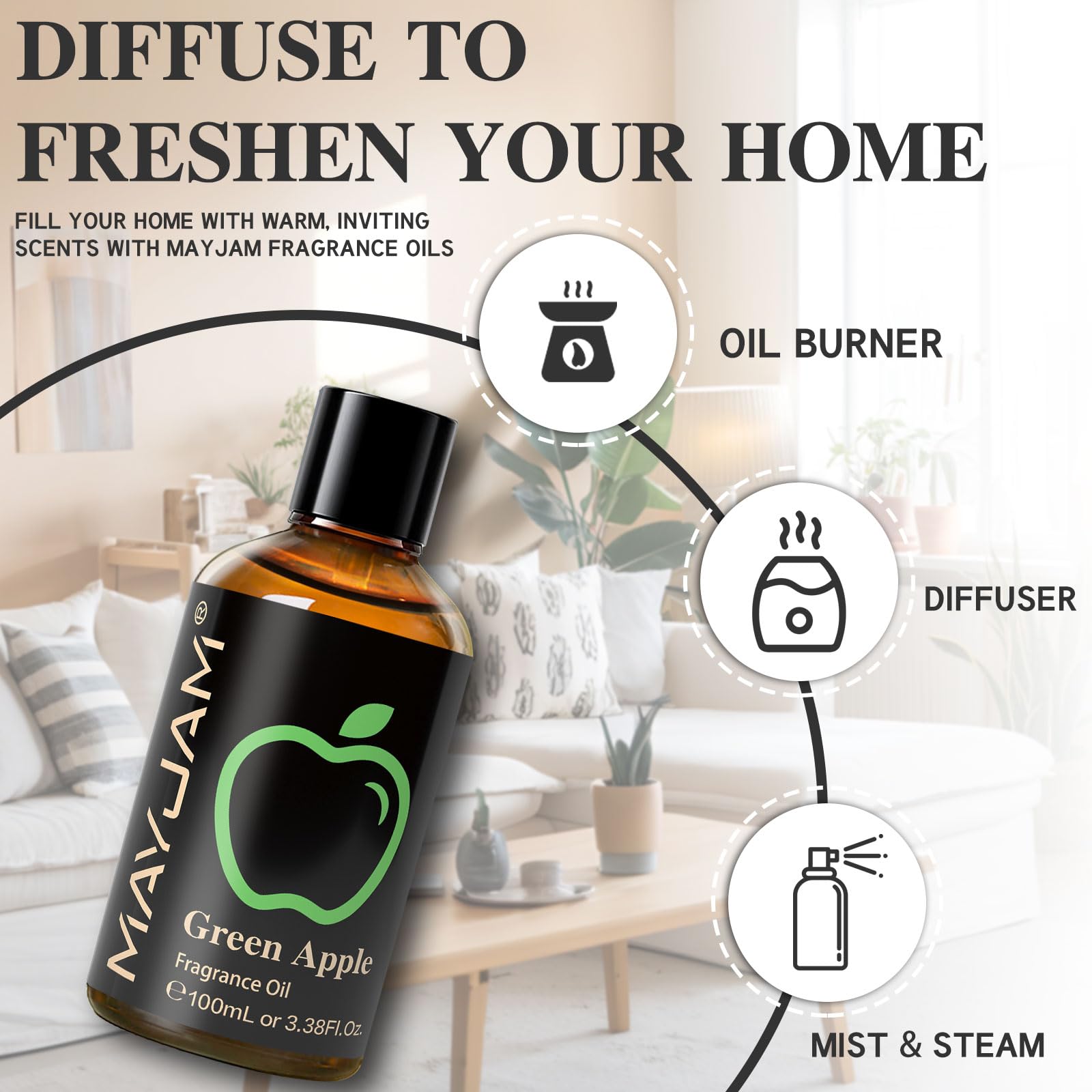 MAYJAM Green Apple fragrance for soap and candle making projects.