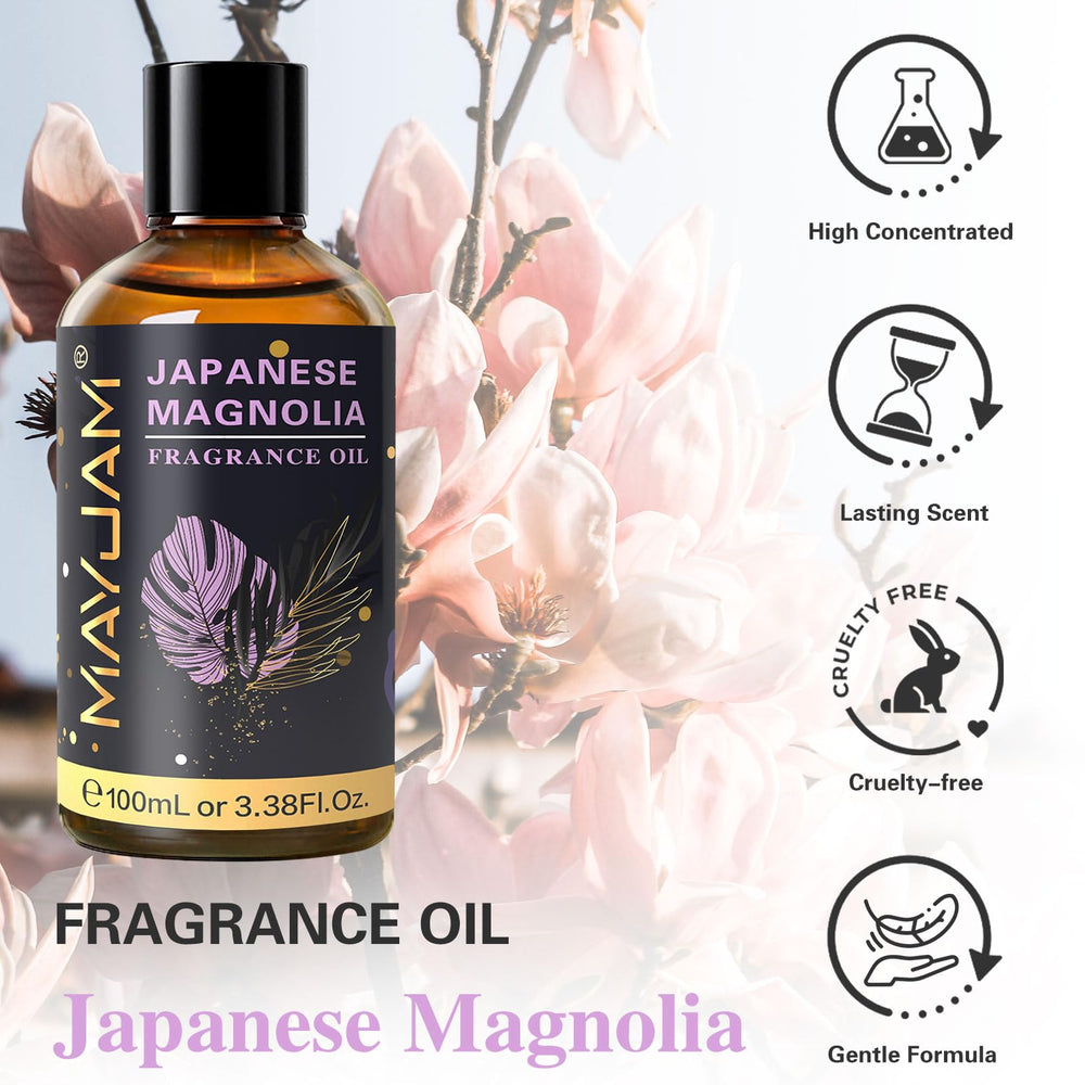 MAYJAM Japanese Magnolia glass dropper enables precise fragrance dosing for diffusers or DIY projects