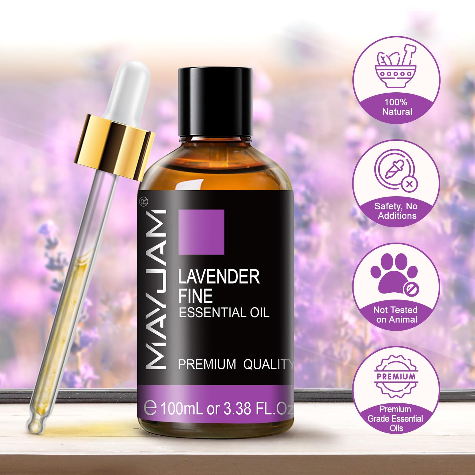 MAYJAM Lavender Fine Oil blending with bergamot and rose