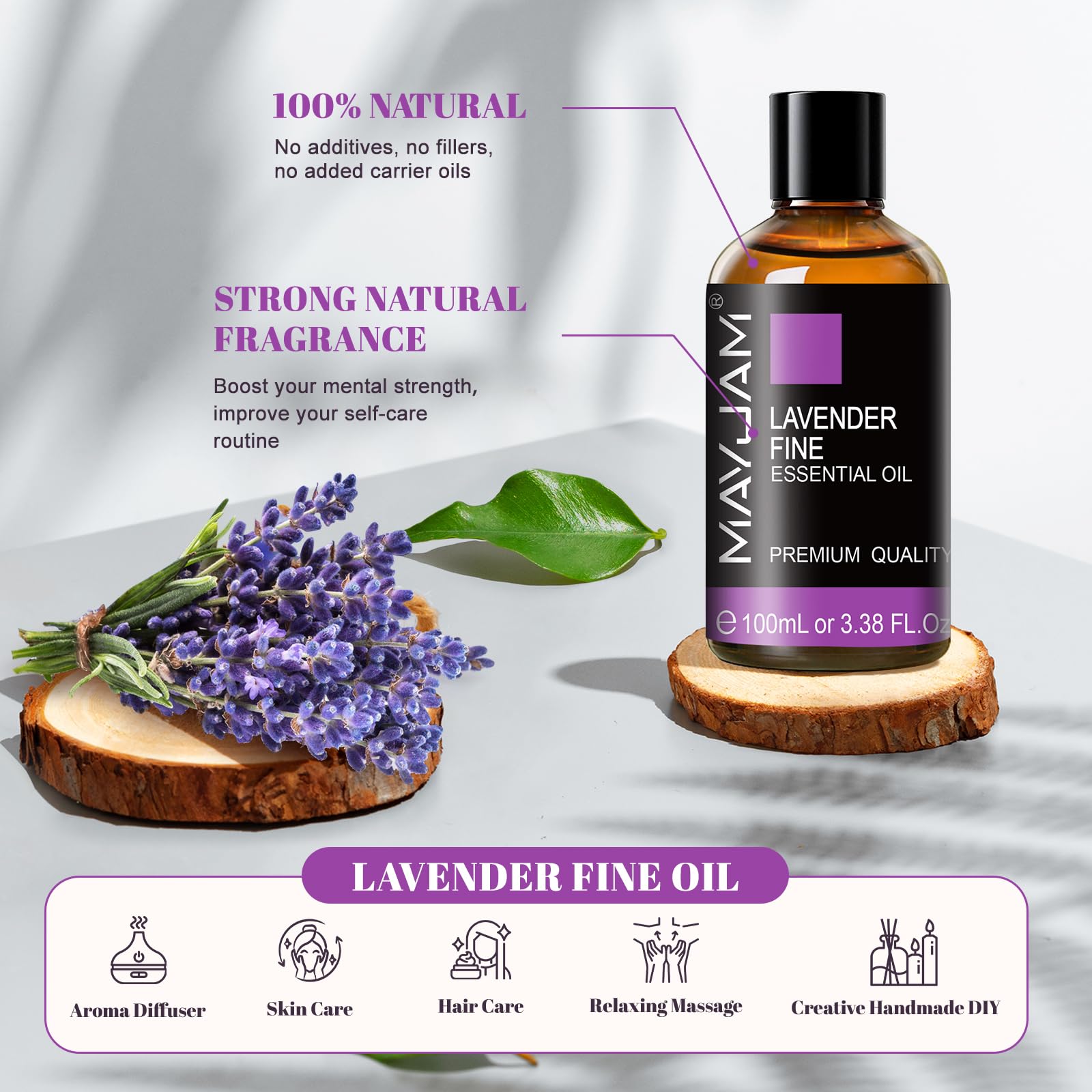 MAYJAM Lavender Fine Oil dropper showing precise dosing