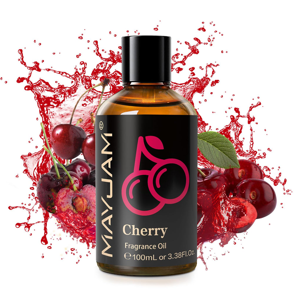 Long-lasting cherry aroma in a diffuser keeps spaces inviting.