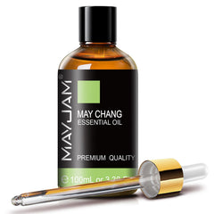MAYJAM May Chang oil bottle in amber glass for lasting fragrance