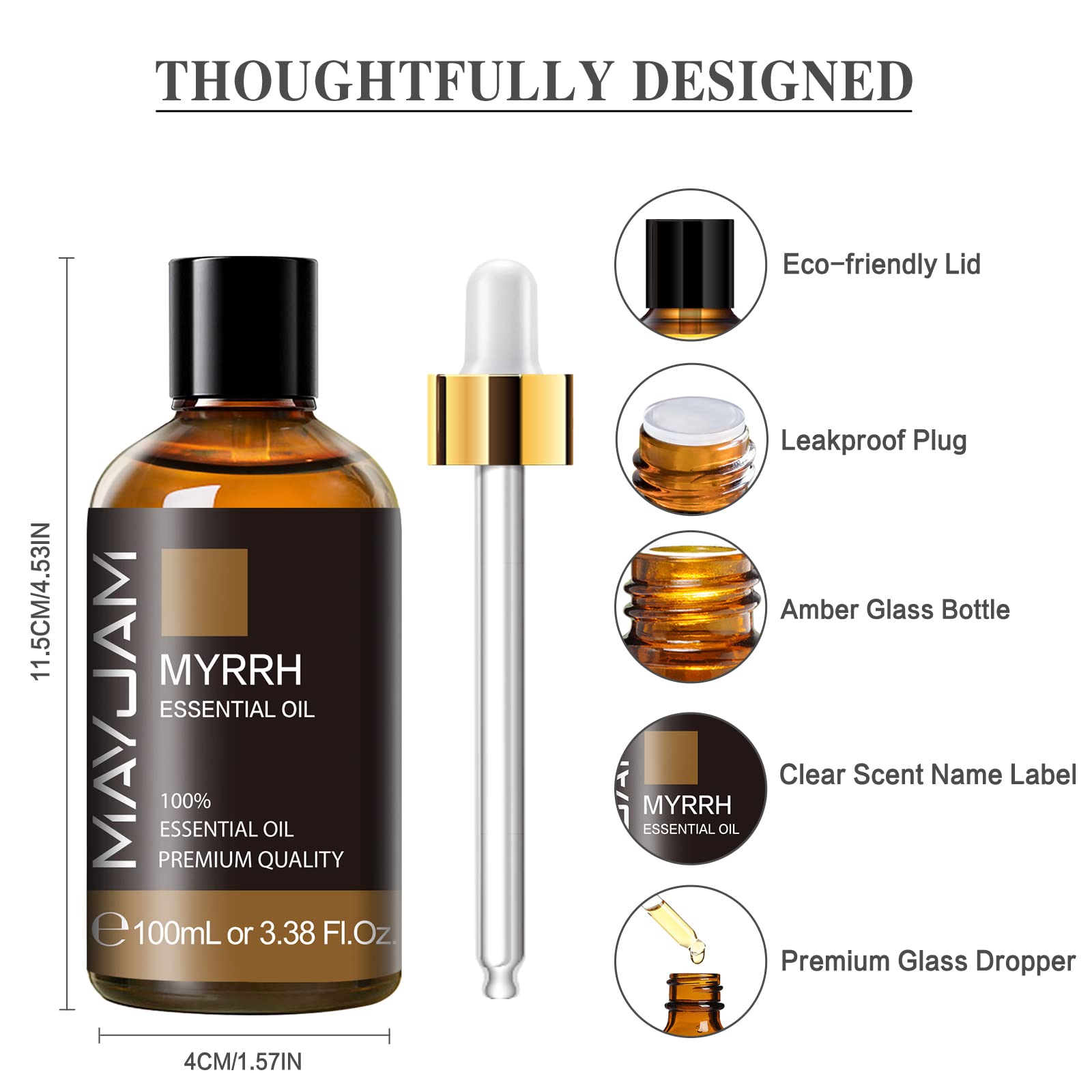 MAYJAM Myrrh oil in a bath bomb preparation