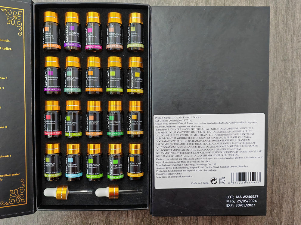 MAYJAM elegant display of 20 oils in a gift set