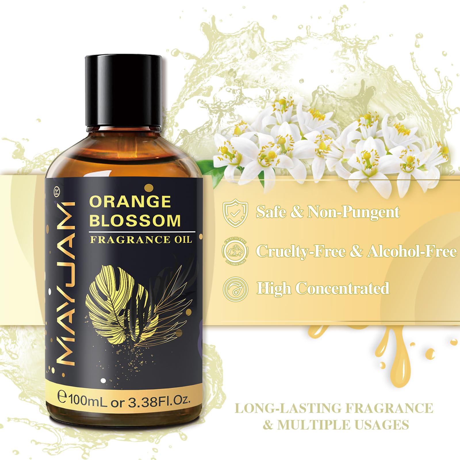 Diffuser setup using MAYJAM Orange Blossom for a fresh, floral aroma.
