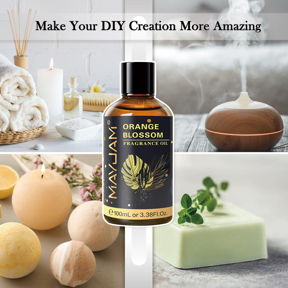 Soap making with MAYJAM Orange Blossom fragrance oil for delicate scent in bars.