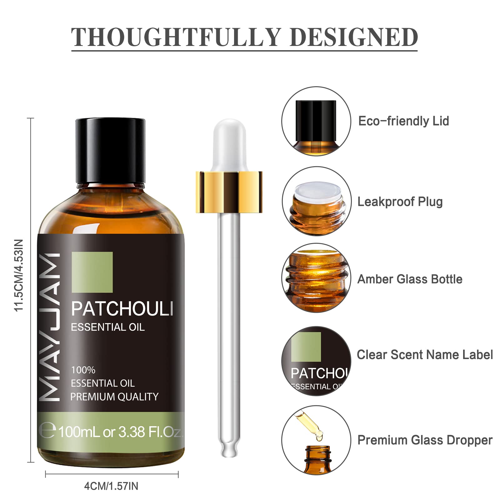 MAYJAM Patchouli in a diffuser scene highlighting aromatherapy use.