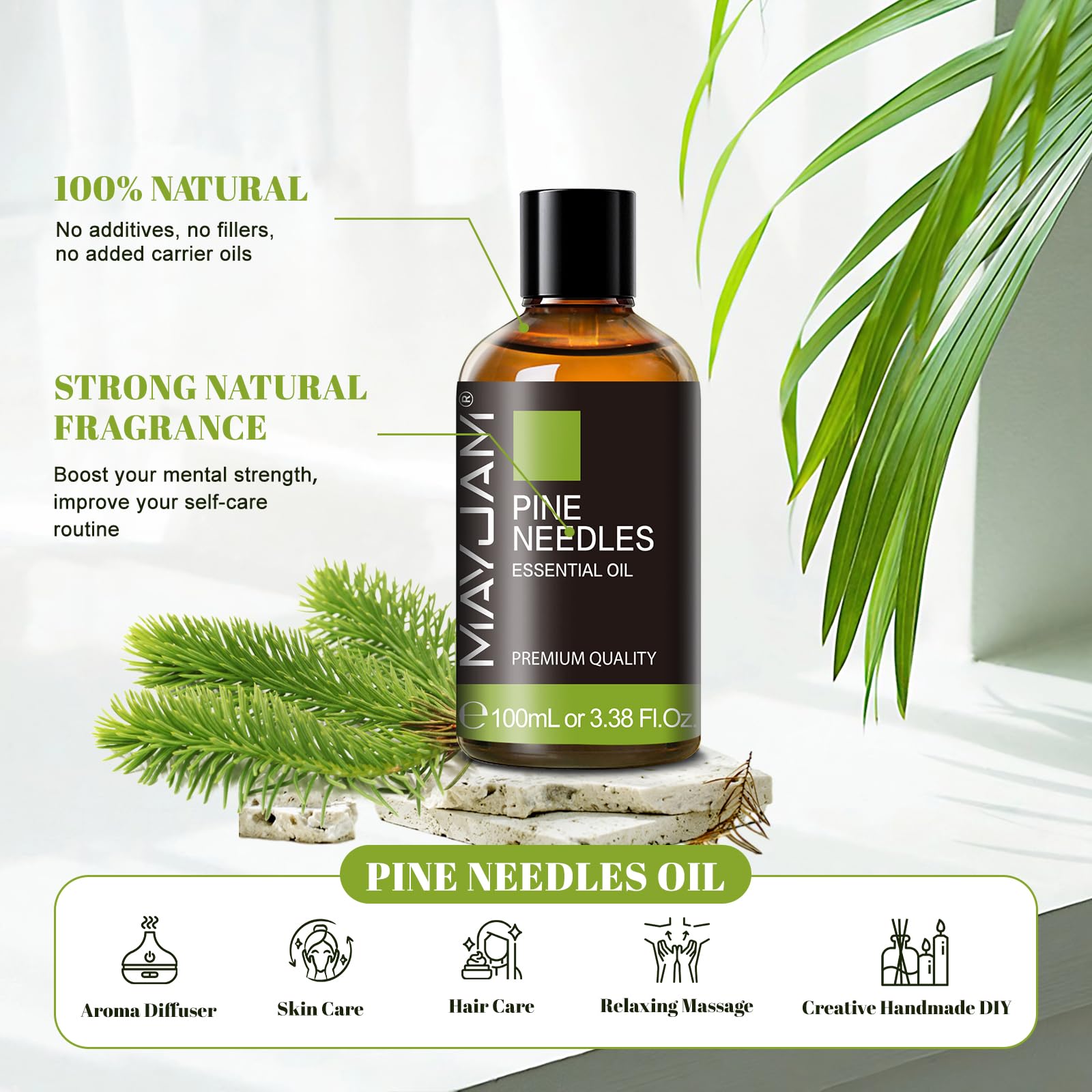 MAYJAM Pine Needles diffuser aroma enhances calm and focus in any room