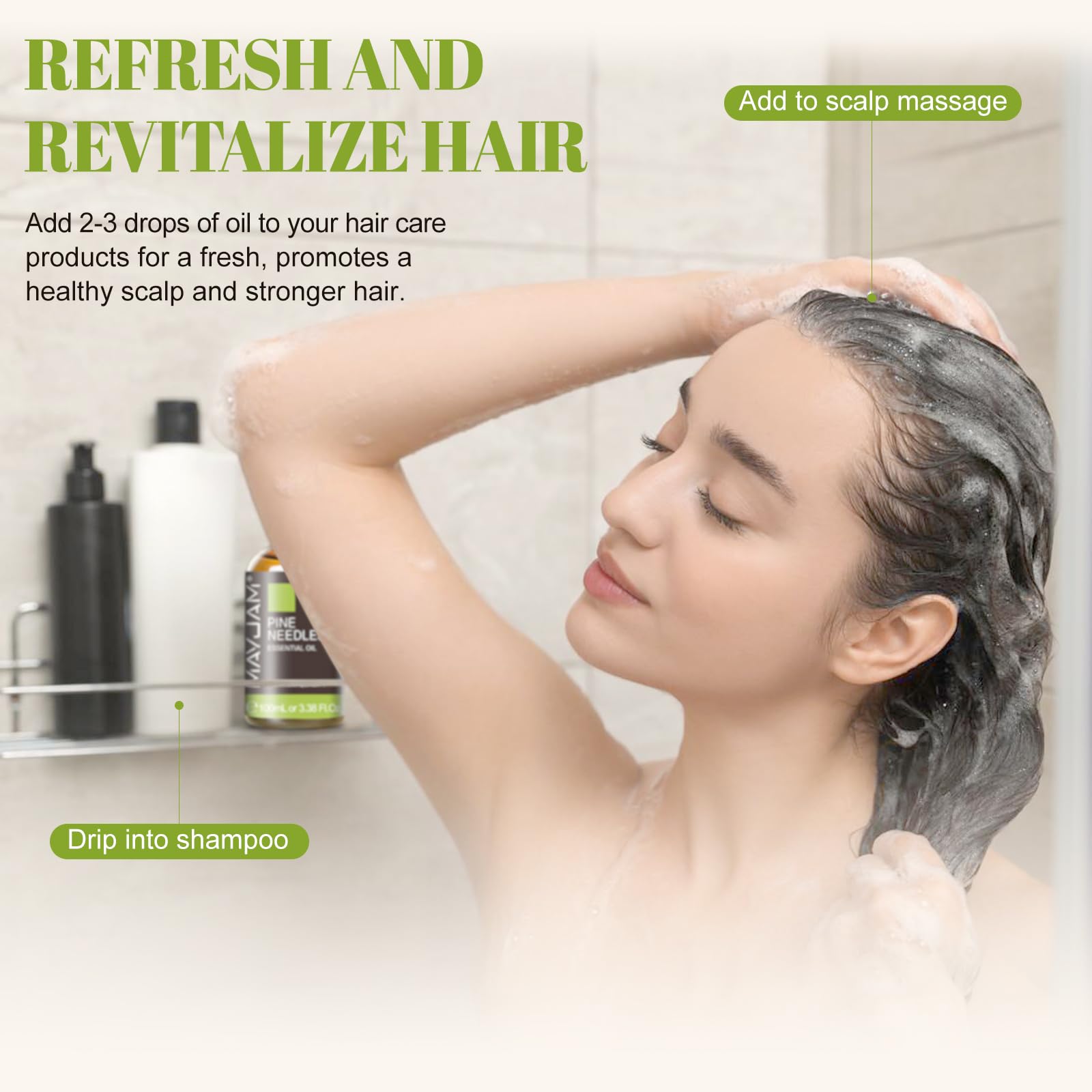 MAYJAM Pine Needles skincare application adds a refreshing pine note