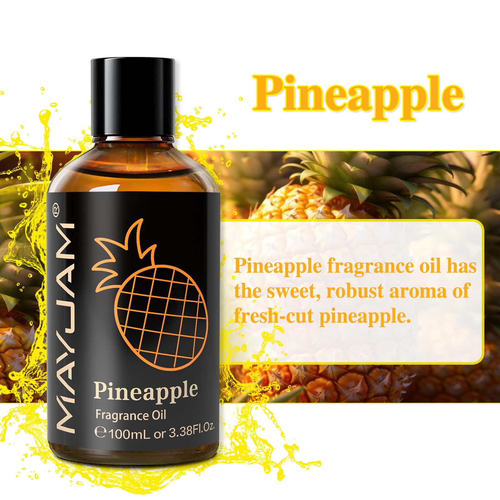 Soap or candle maker blends MAYJAM pineapple oil.