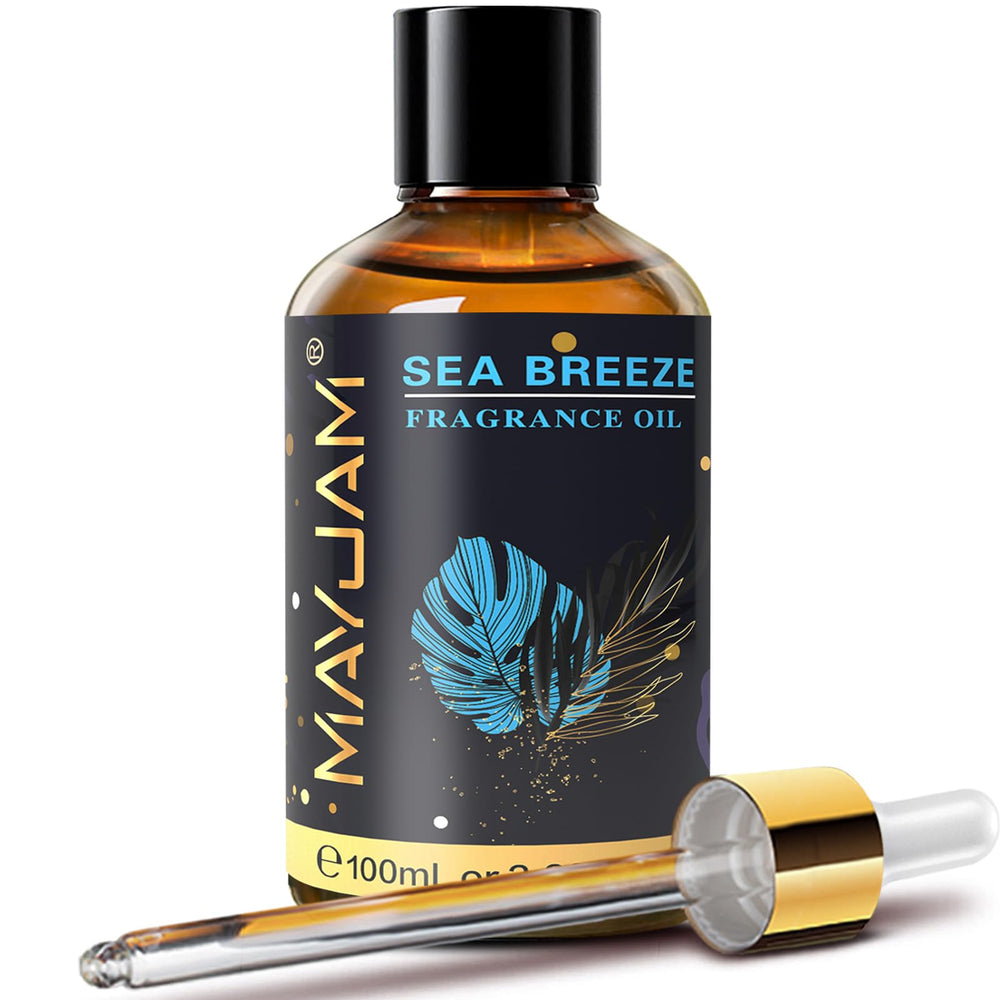 MAYJAM Sea Breeze amber bottle preserves fragrance for extended use.