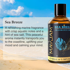 MAYJAM Sea Breeze diffuser setup adds a coastal touch to any room.