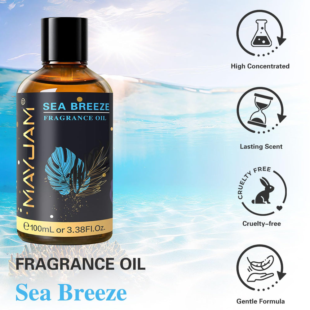 MAYJAM Sea Breeze glass dropper for precise fragrance dosing.