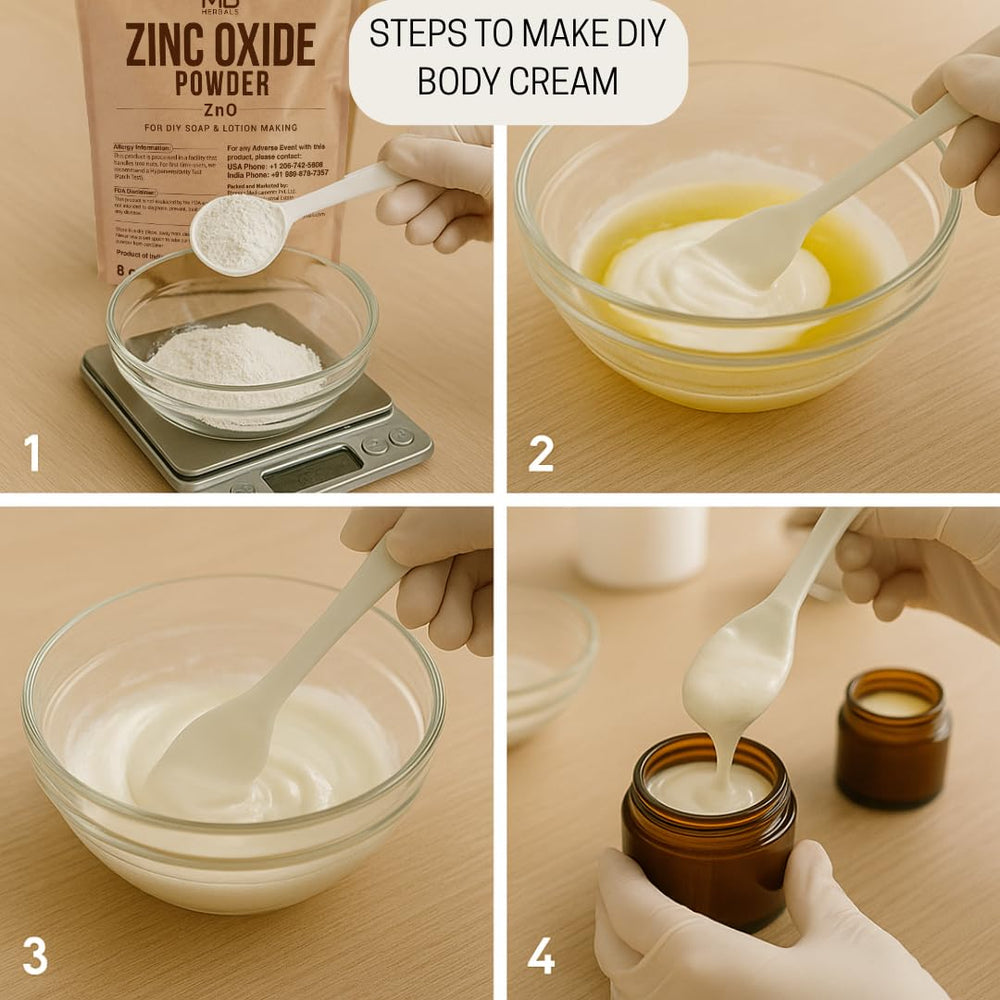 MB Herbals zinc oxide powder raw material for natural skincare blends