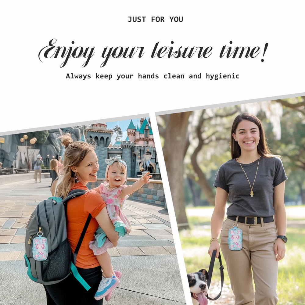 Mcapirivo Axolotls zippered pouch attached to a backpack for easy carry.