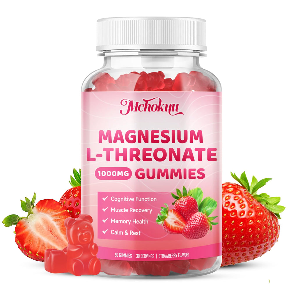 Mchokuu Magnesium L-Threonate Gummies easy-swallow design for busy days