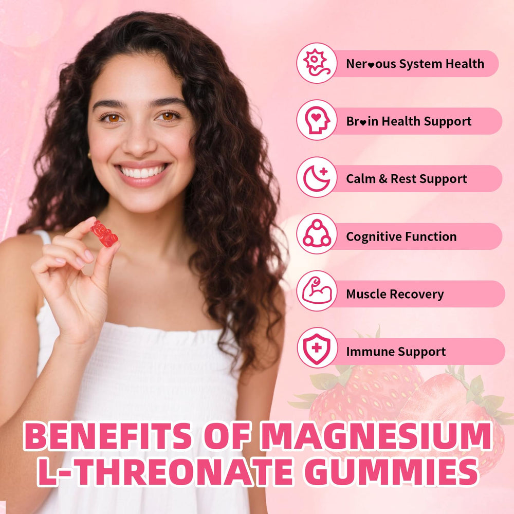 Mchokuu Magnesium L-Threonate Gummies soft-chews for gentle swallowing and great taste