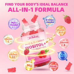 Mchokuu Myo-Inositol gummies bottle shown for convenient everyday supplementation
