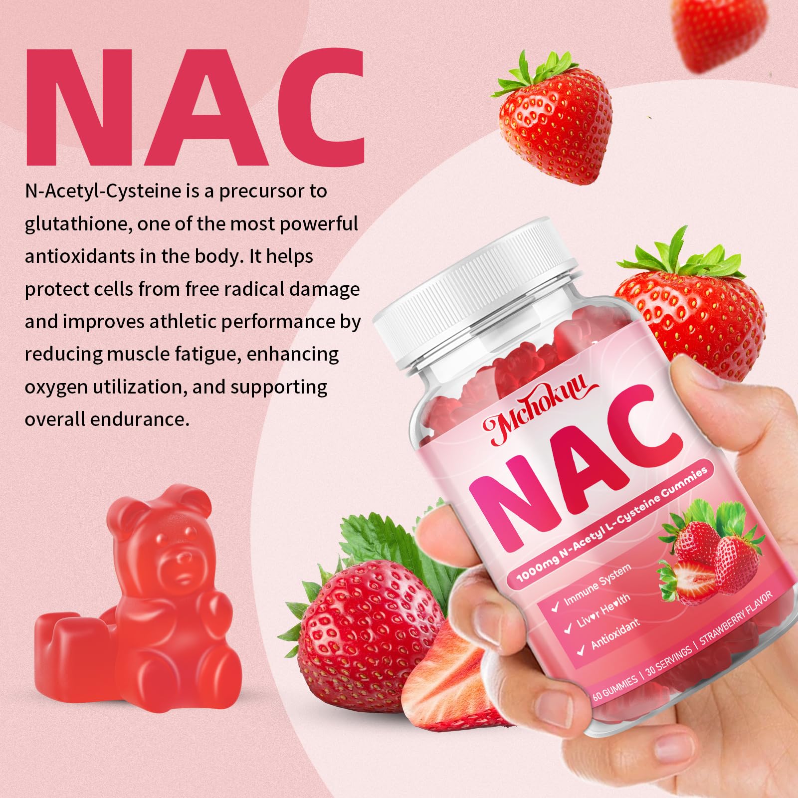 Mchokuu NAC Gummies suitable for both adults and kids in daily routines.