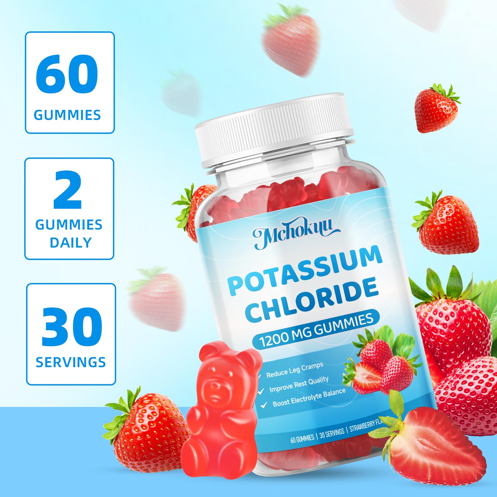Strawberry-flavored gummies with vivid texture showcasing enticing taste
