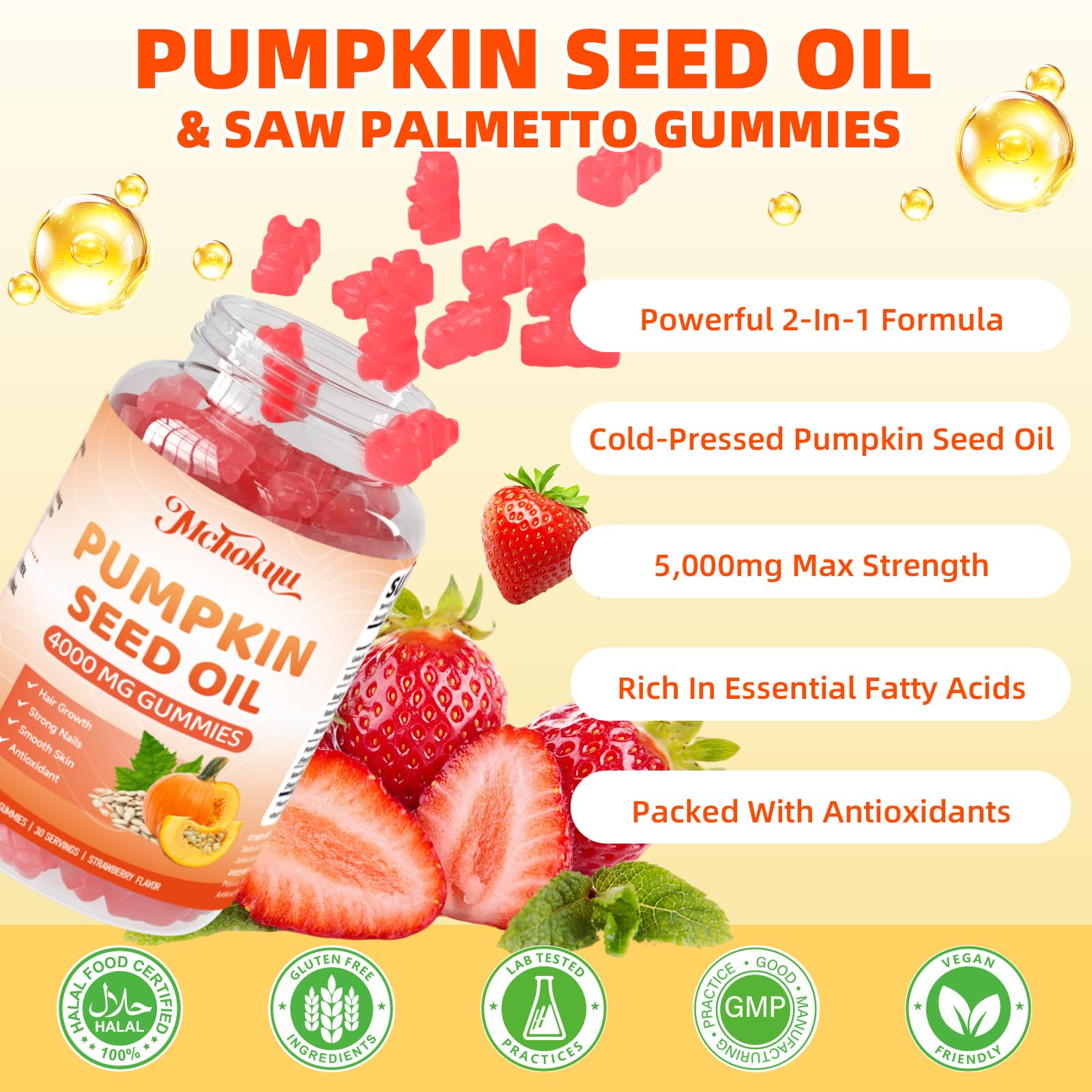 Mchokuu saw-palmetto ingredient visual highlights botanical blend for targeted wellness.