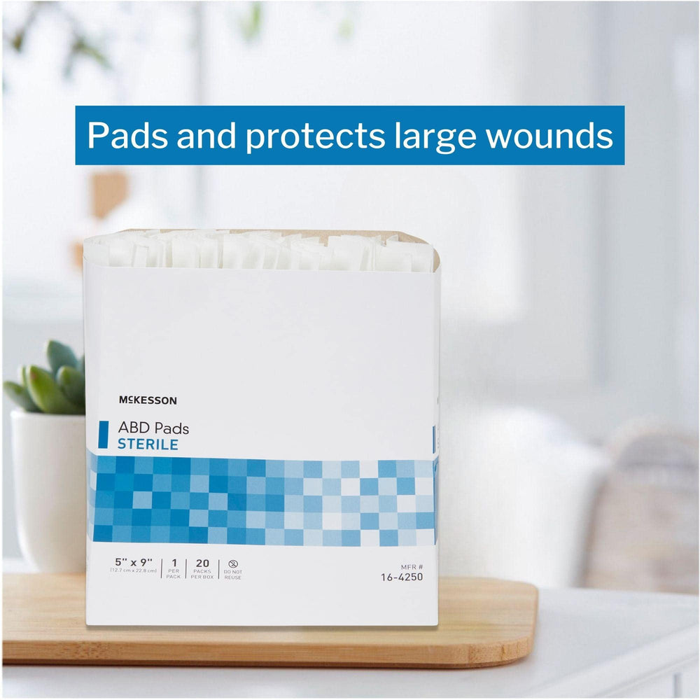 Soft nonwoven exterior of McKesson pad protecting healing tissue.