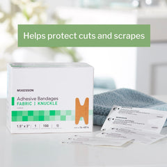 McKesson adhesive bandages size 1.5x3 inch close-up