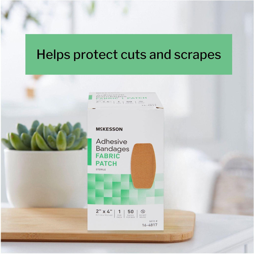 McKesson ready-to-use sterile packaging for fast first aid.