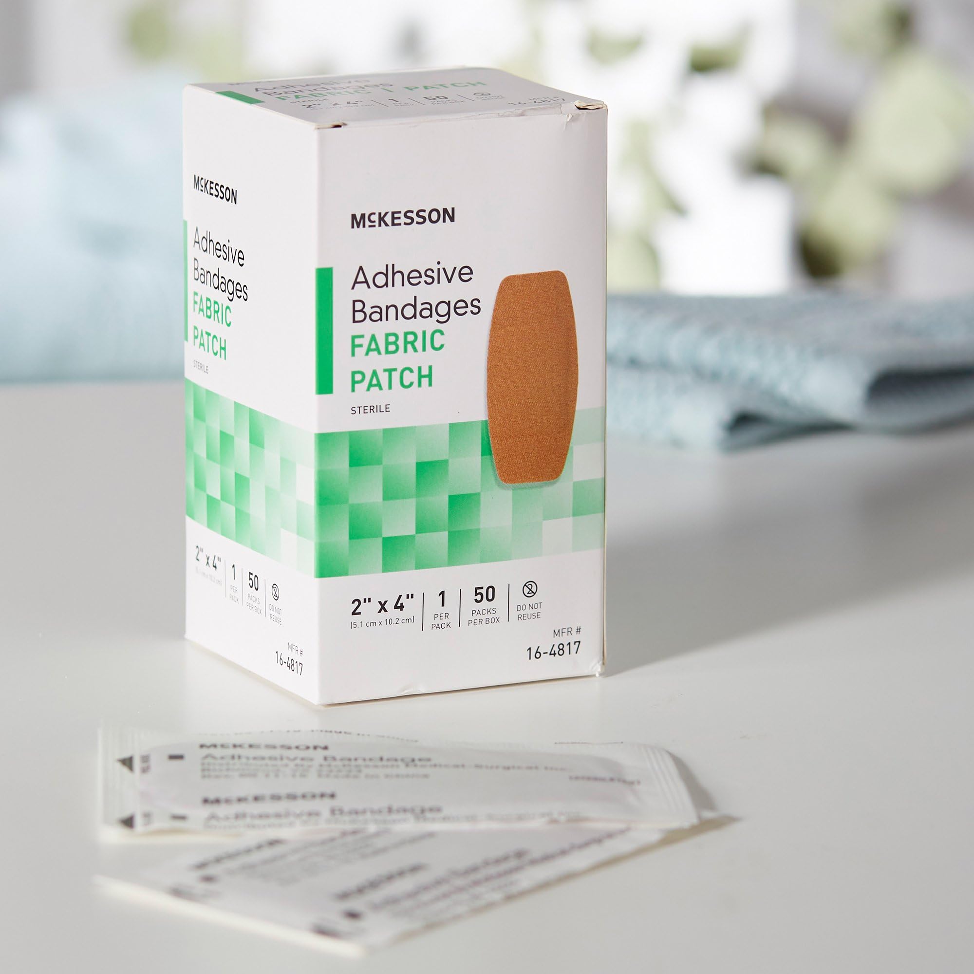 McKesson bandage protects wound while conforming.
