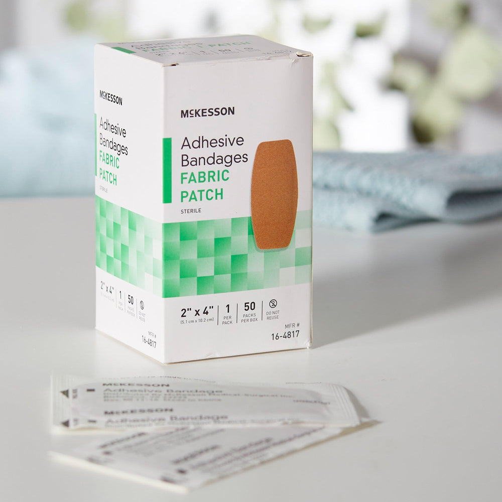 McKesson bandage protects wound while conforming.