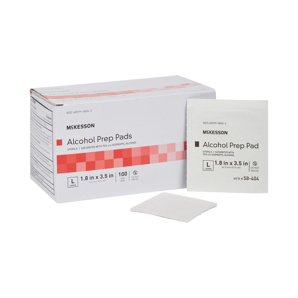 McKesson Alcohol Prep Pads de grado médico para uso clínico básico.