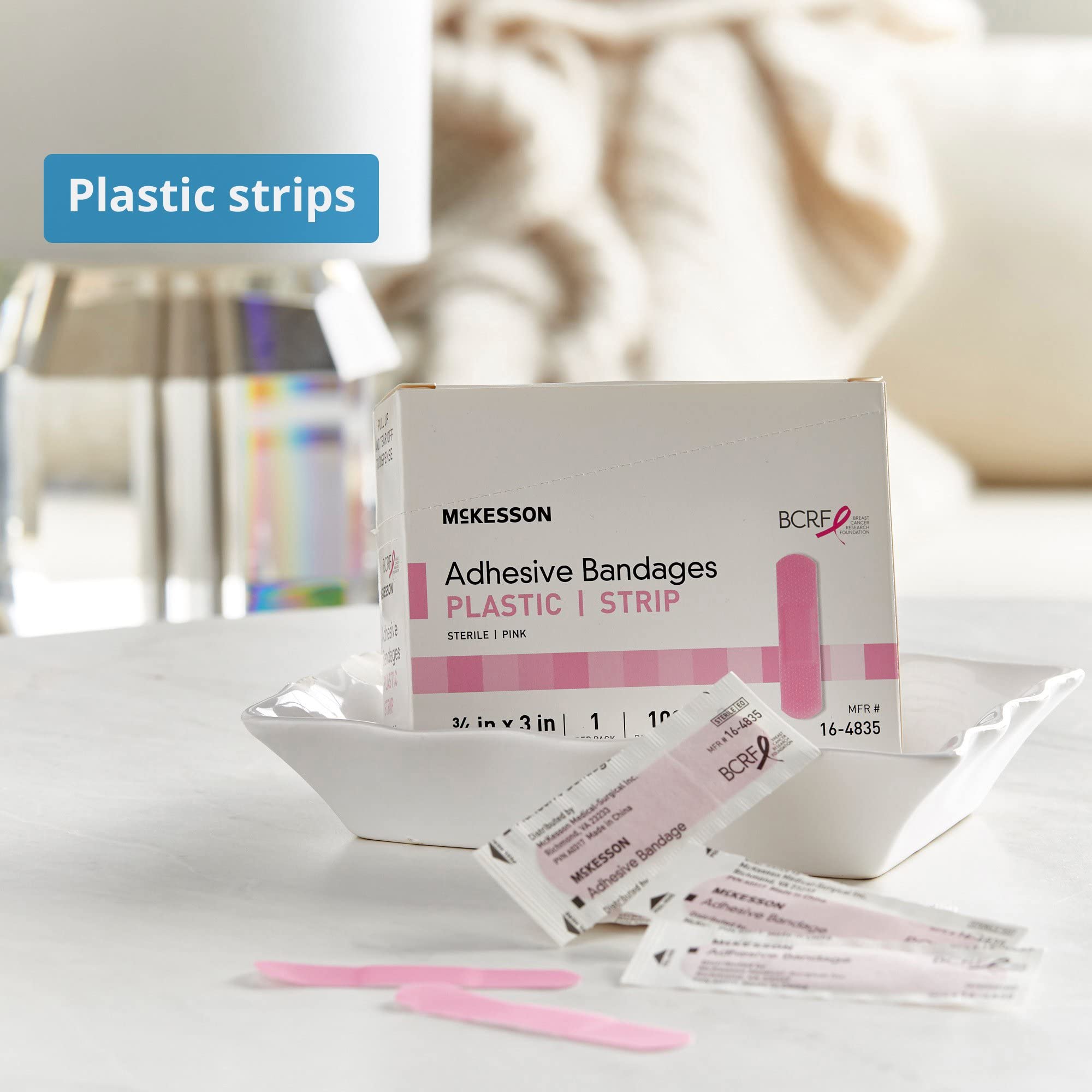 McKesson bandage with absorbent non-stick pad for fluid management