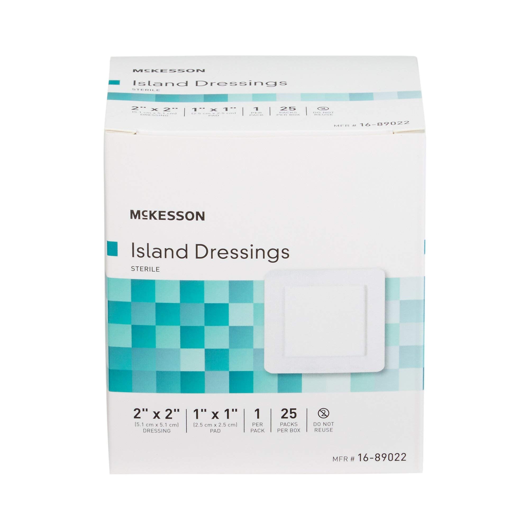 Application guide for McKesson island dressing showing simple steps