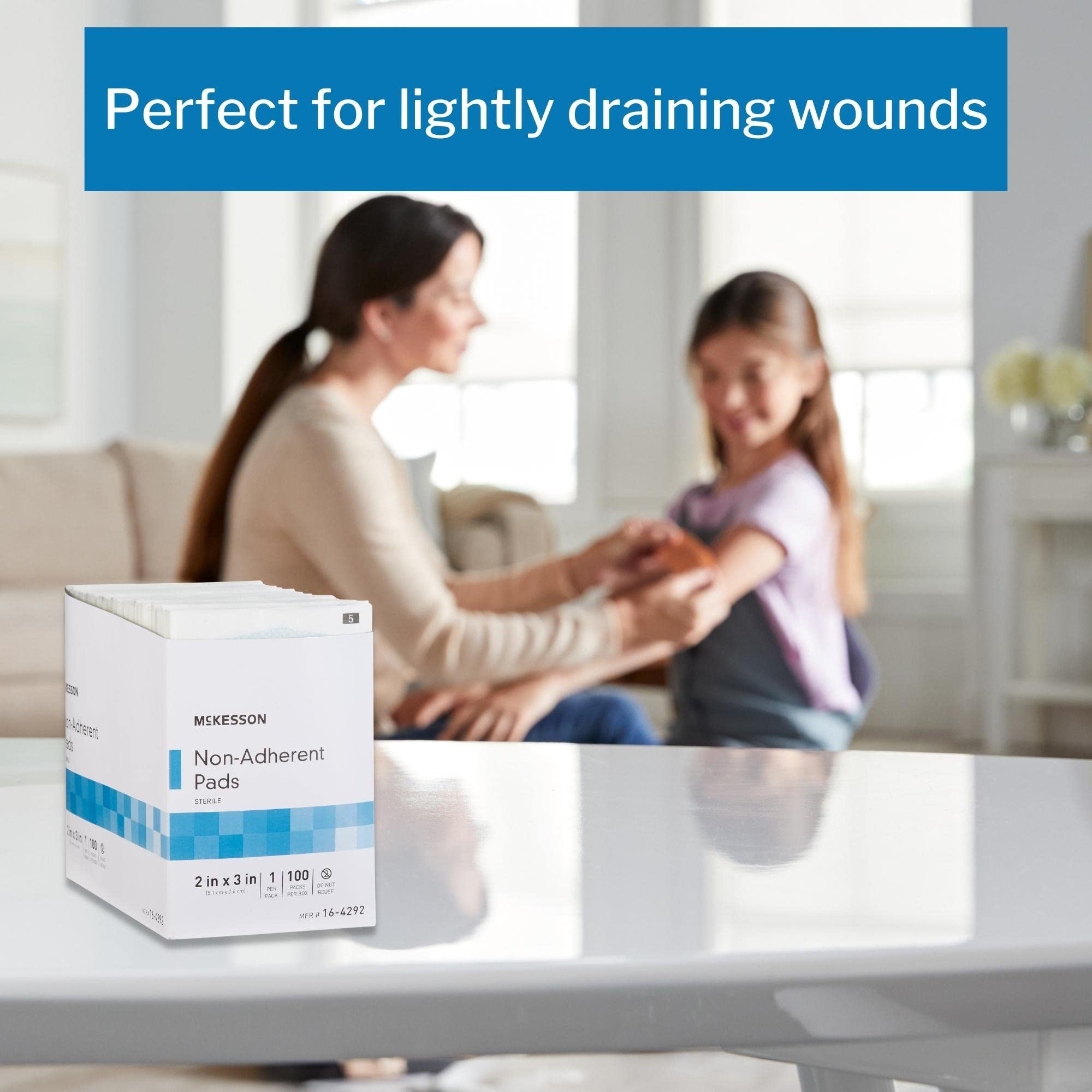 McKesson nylon/polyester dressing pad delivers durable, lightweight protection.