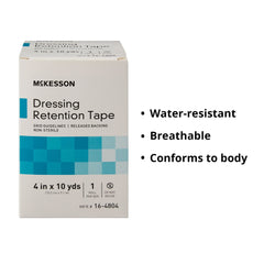 McKesson latex-free, hospital-grade tape designed for reliable adhesion.