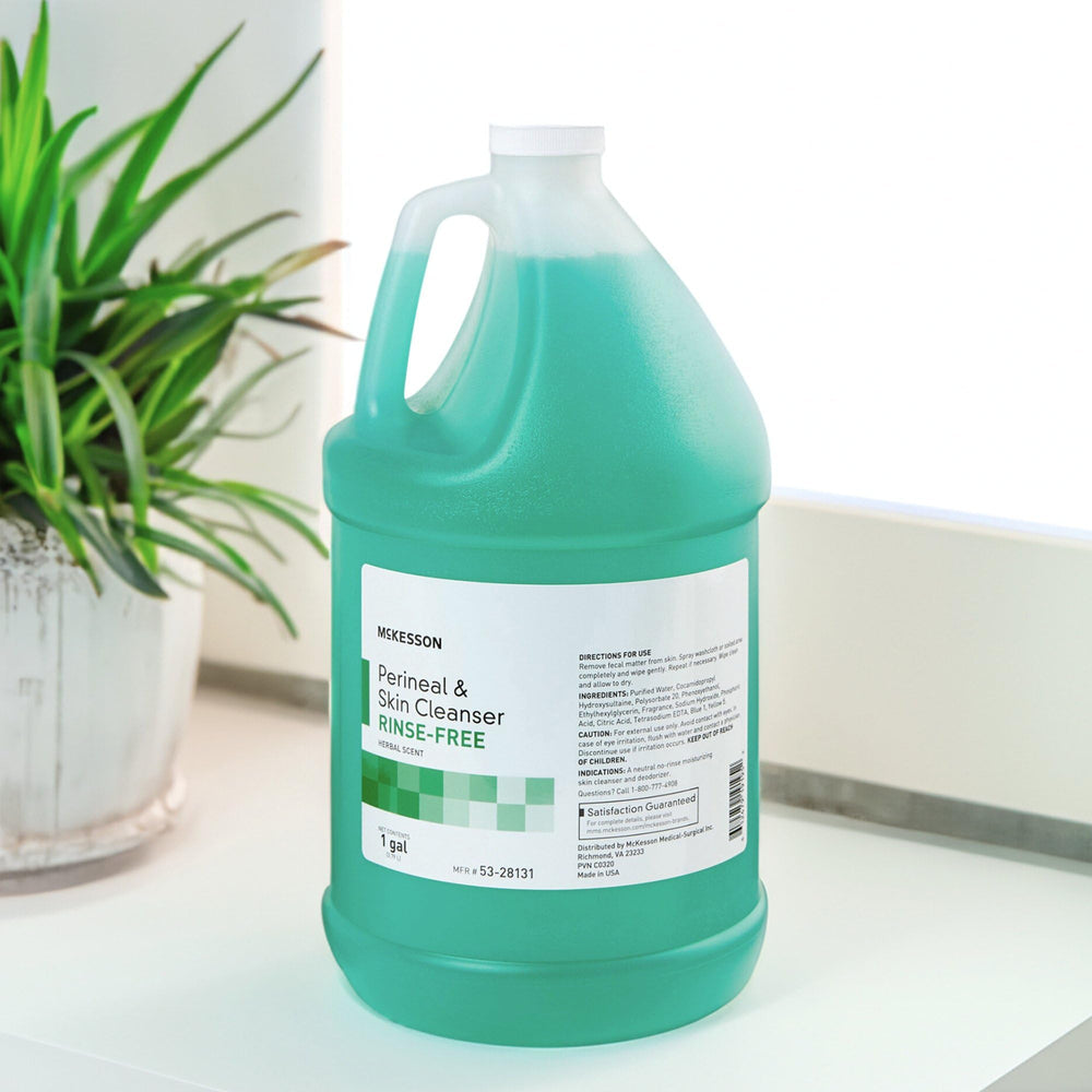 McKesson perineal skin cleanser bedside use context